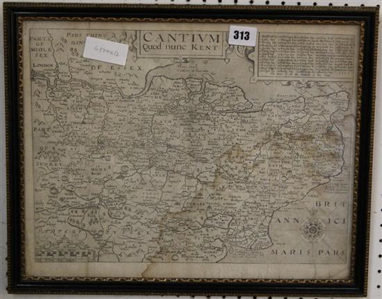 Early map of Kent(-)